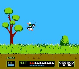 Screenshot from the 'Duck Hunt' game (1984, Nintendo). Source: Wikipedia.