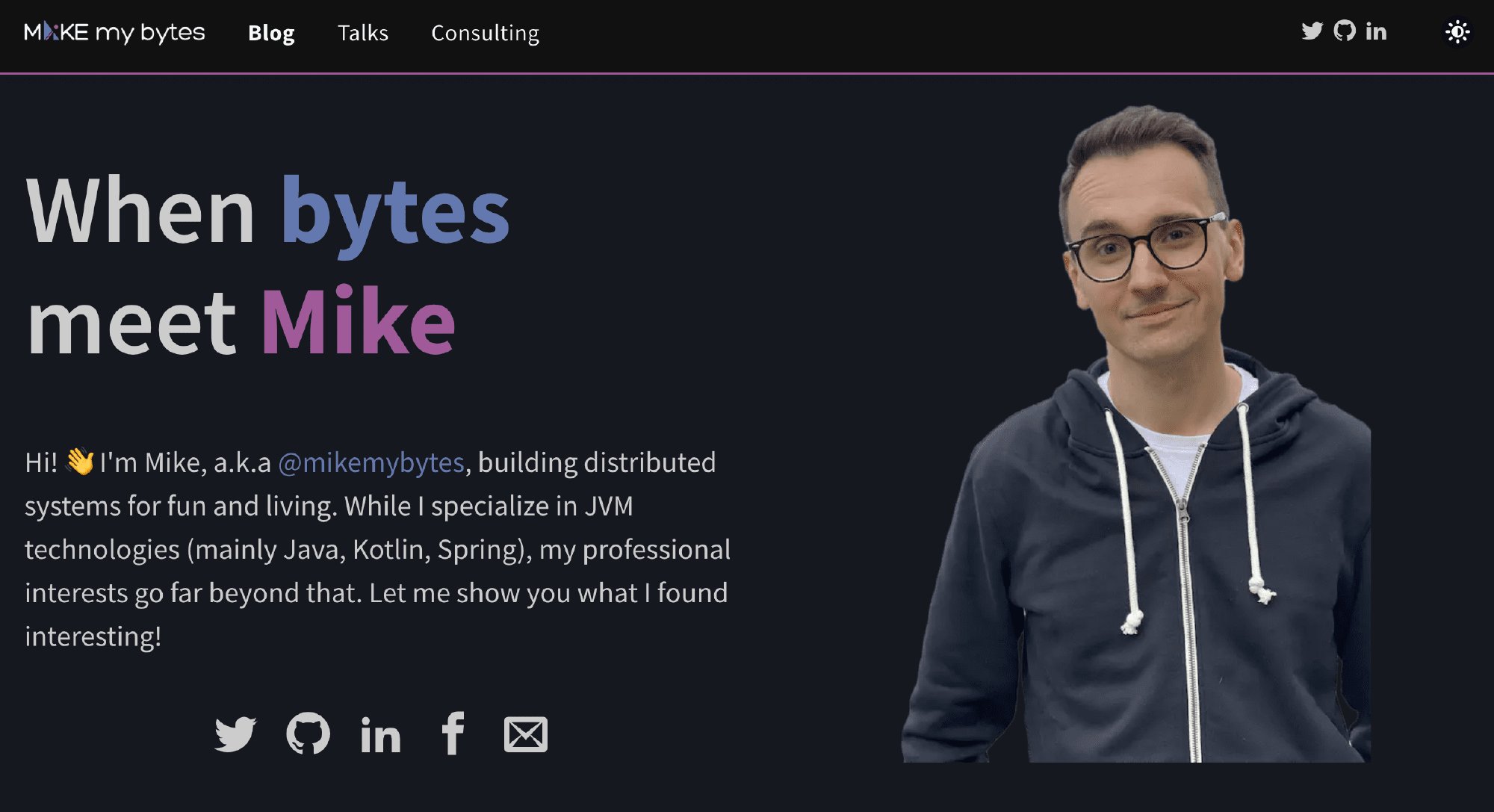 The screenshot of the redesigned home page